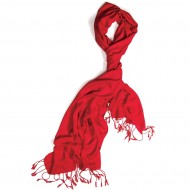 Chal unisex 100% Cashwear liso,tamaño 70 x 180 cms+flecos, HOWARDS LONDON,rojo